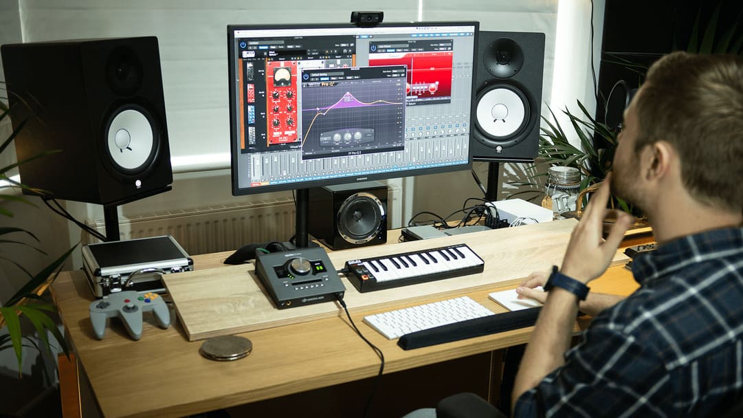 setup loa monitor bàn làm việc