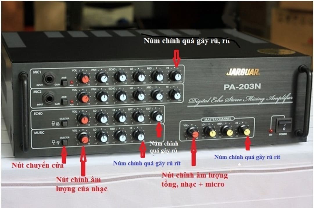 cách chỉnh amply có tiếng vang