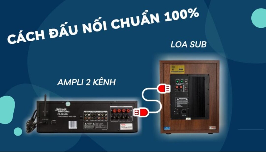 Cách kết nối loa sub hơi với ampli Denon