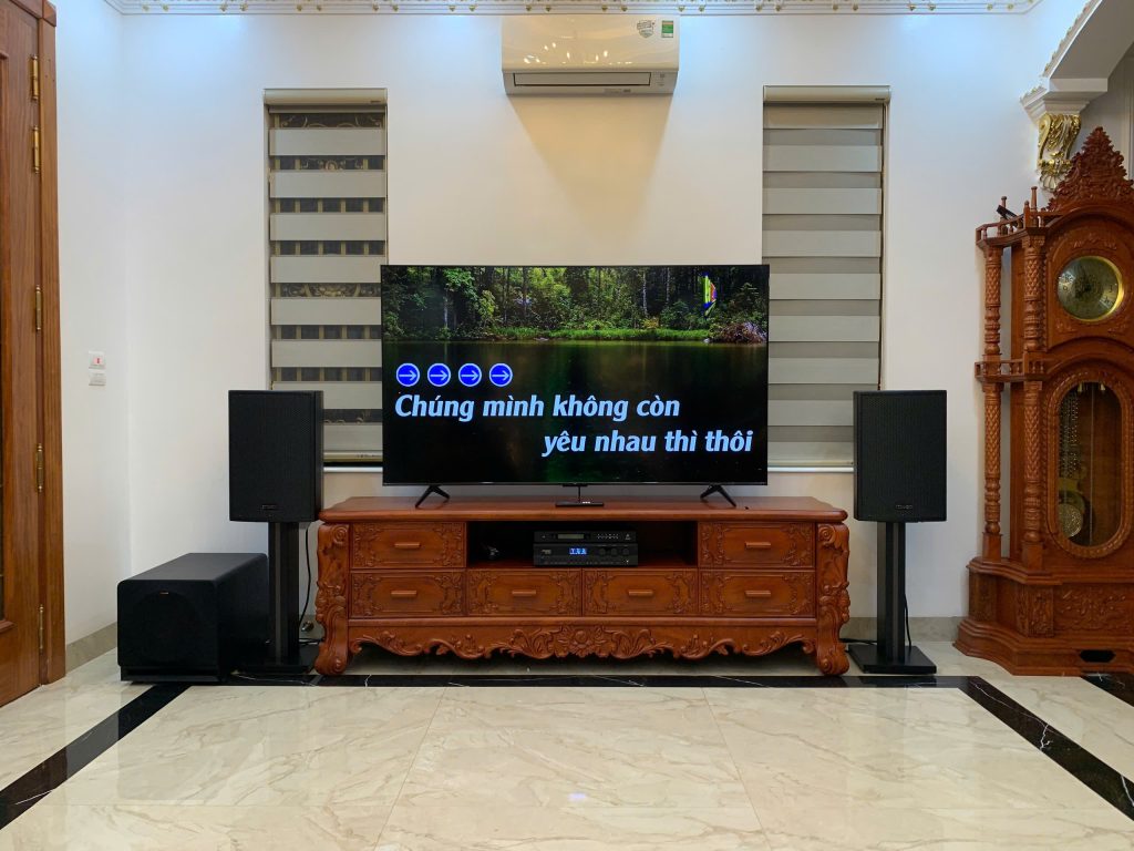 Dàn karaoke gia đình Nam Phú lắp đặt hoàn thiện
