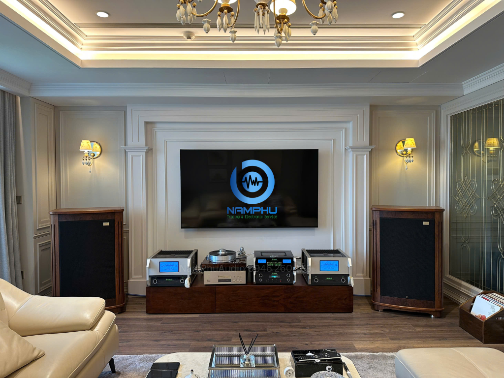 Dàn nghe nhạc Hi-End Mcintosh phối ghép cùng loa Tannoy, Điện Tử Nam Phú lắp đặt